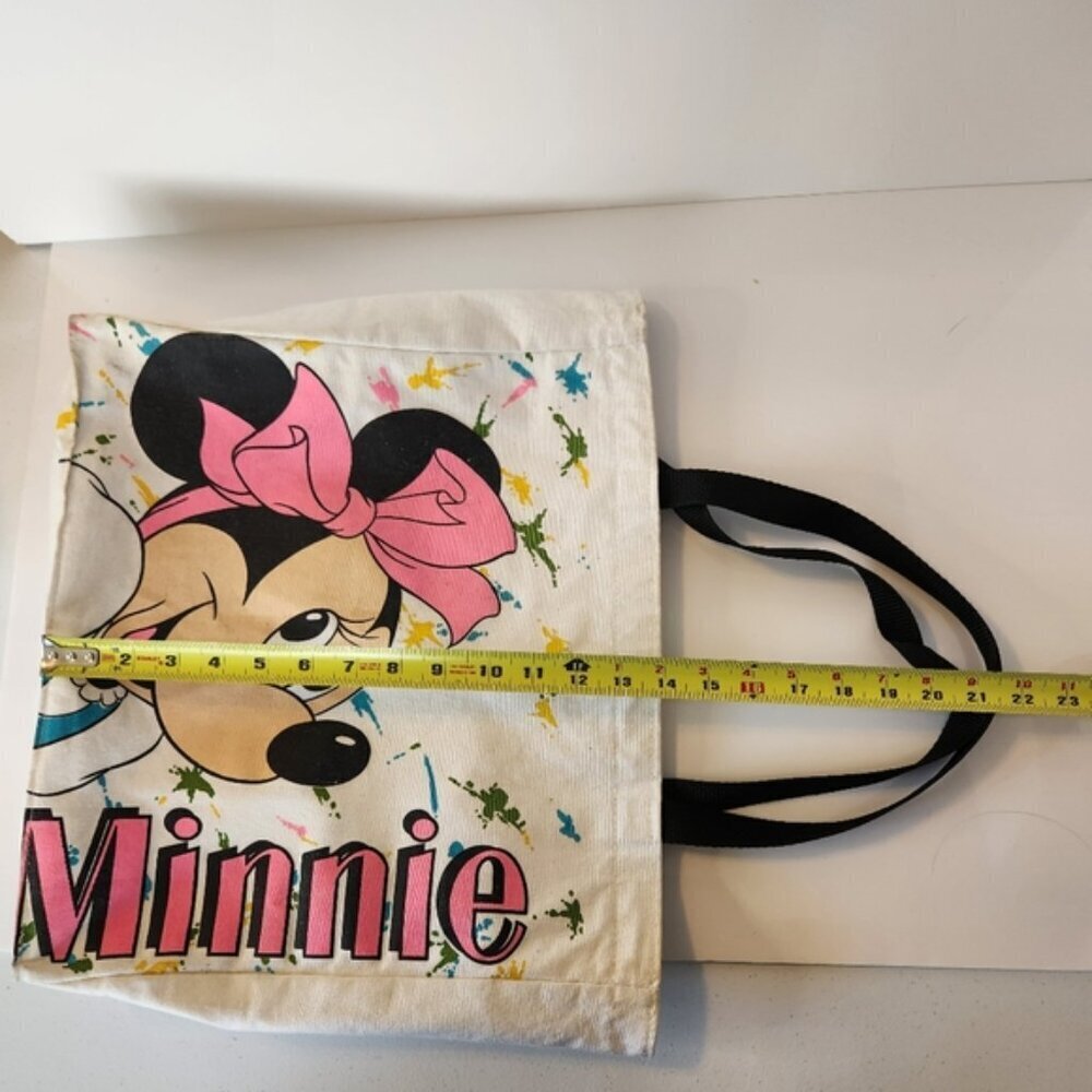 Vintage 90s Disney Minnie Mouse Pink Vinyl Tote Beach Bag Made in USA 1990s Rare - Picture 6 of 10